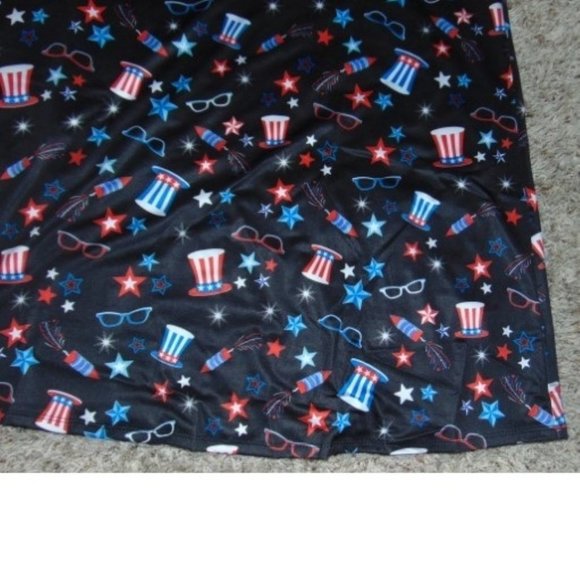 Womens Swing Dress Black Party 4th of July Small Holiday Sleeveless Crewneck - Picture 4 of 5